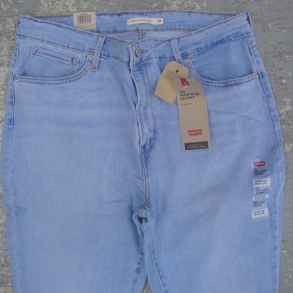 Levi's 721 High Rise Skinny Women's Size 18 M soft light wash NWT - Picture 2 of 14